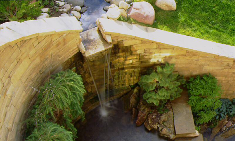 Waterfall Wonder: A mountain landscape at 10,000 feet